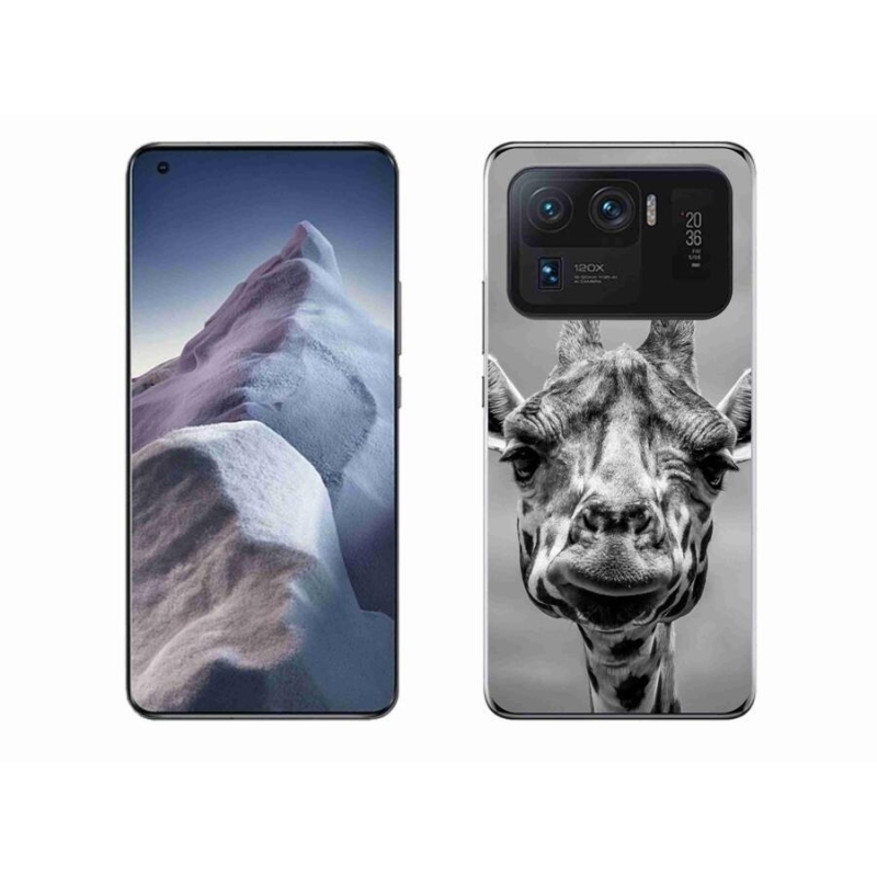 Gél borítás mmCase a Xiaomi Mi 11 Ultra készülékhez - fekete-fehér zsiráf