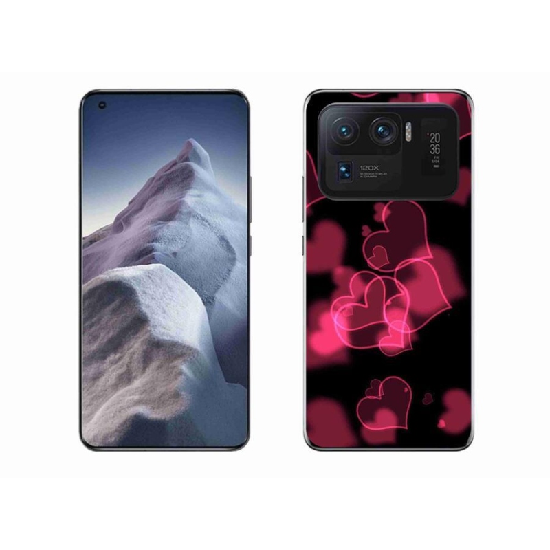Gél borítás mmCase a Xiaomi Mi 11 Ultra készülékhez - piros szívek