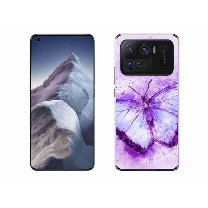 Gél borítás mmCase a Xiaomi Mi 11 Ultra számára - lila pillangó