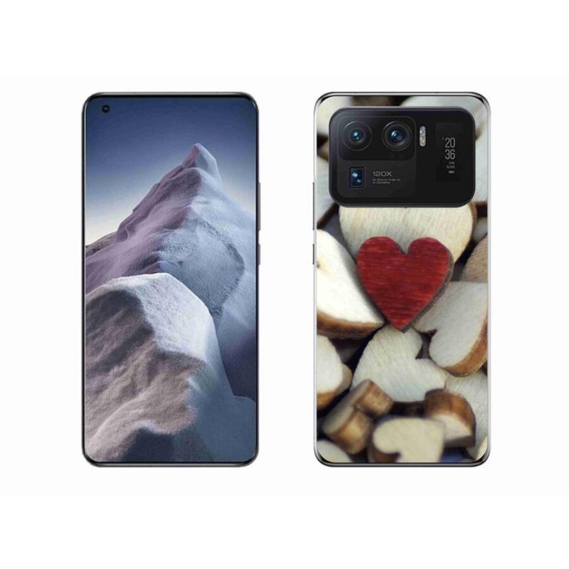 Gél borítás mmCase a Xiaomi Mi 11 Ultra készülékhez - gravírozott piros szív