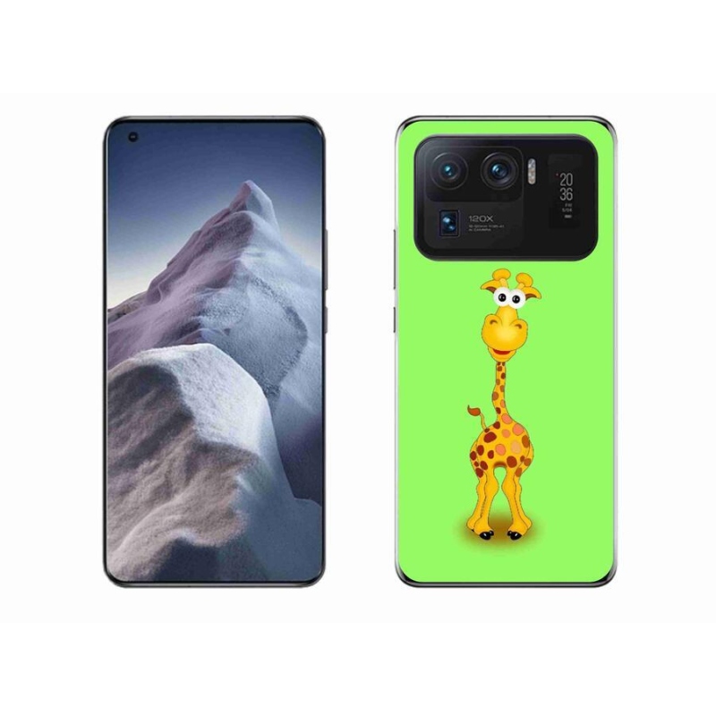 Gél borítás mmCase a Xiaomi Mi 11 Ultra számára - rajzfilm zsiráf