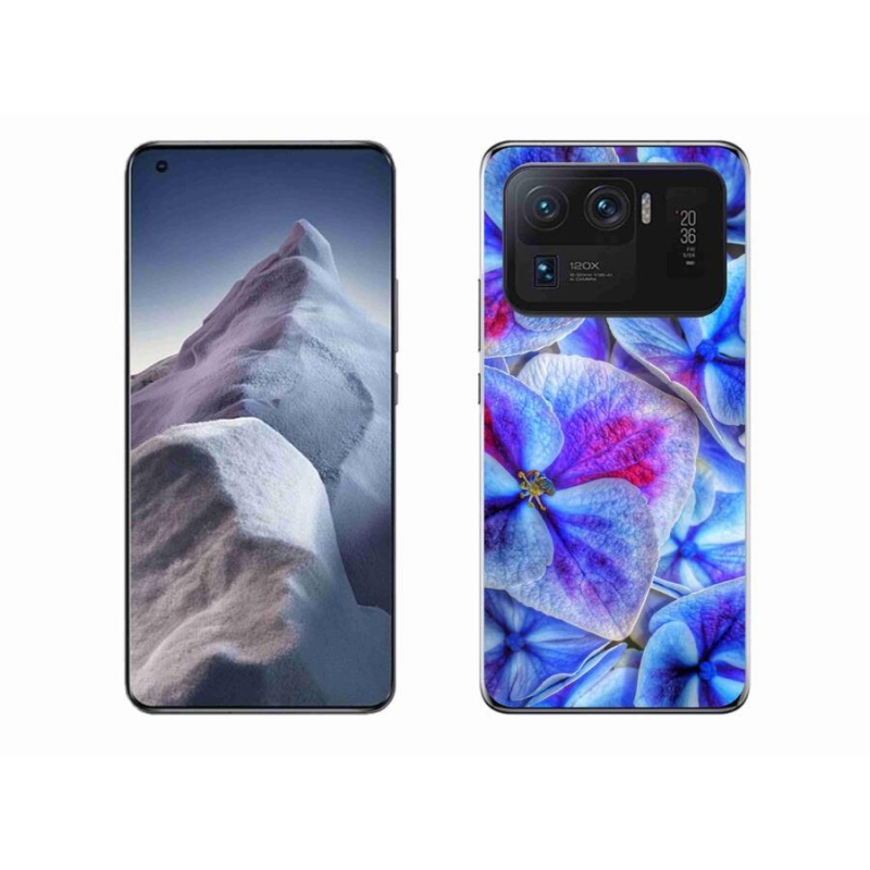 Gél borítás mmCase a Xiaomi Mi 11 Ultra számára - kék virágok 1