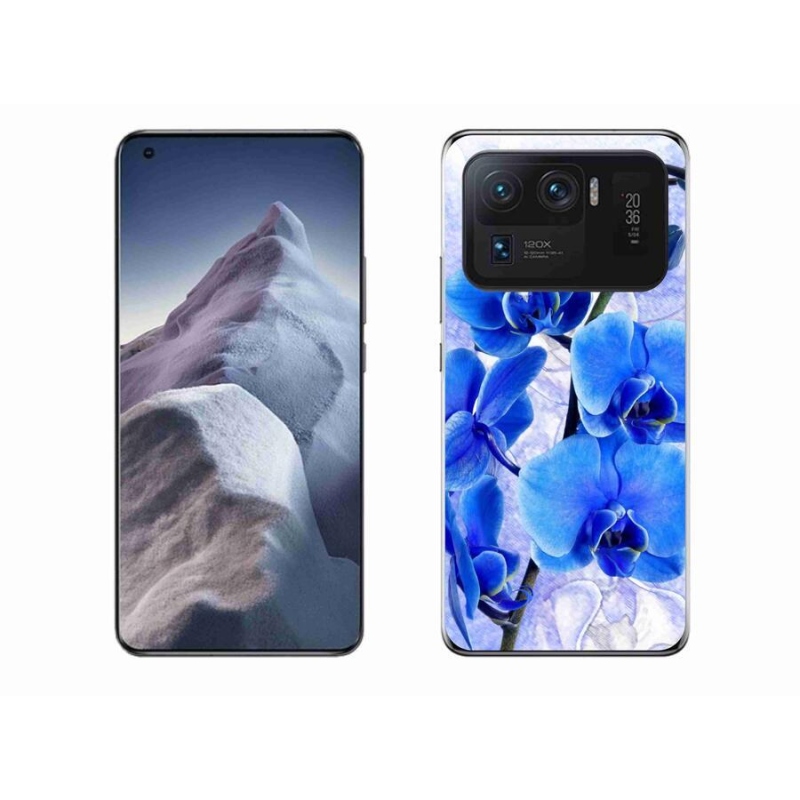 Gél borítás mmCase a Xiaomi Mi 11 Ultra számára - kék virágok