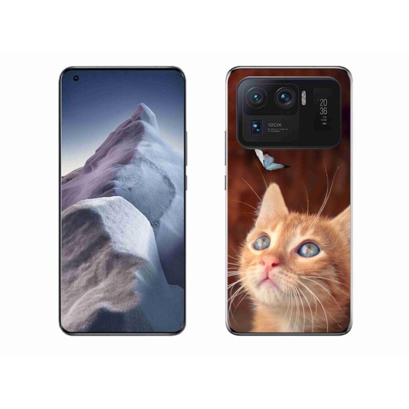Gél borítás mmCase a Xiaomi Mi 11 Ultra számára - pillangó és cica