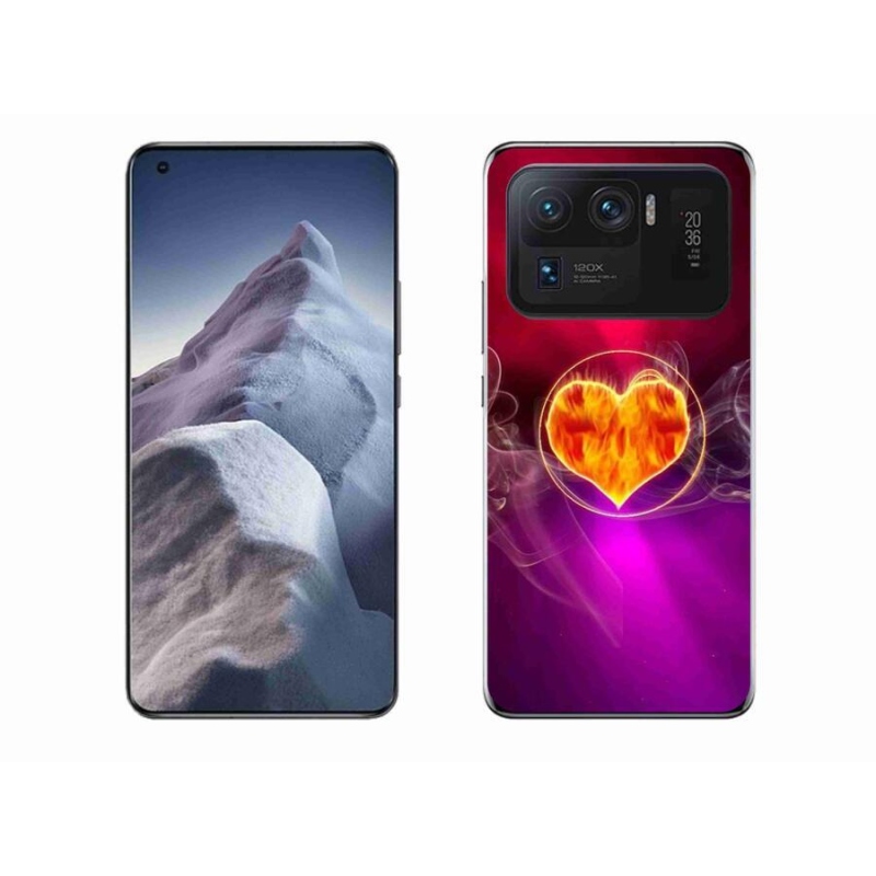 Gél borítás mmCase a Xiaomi Mi 11 Ultra számára - tüzes szív