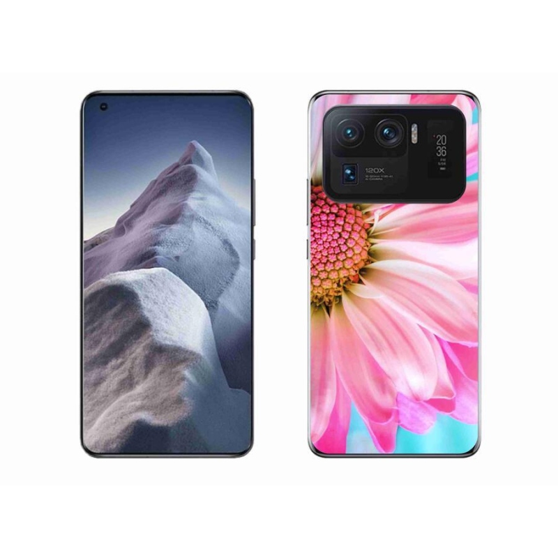 Gél borítás mmCase a Xiaomi Mi 11 Ultra készülékhez - rózsaszín virág