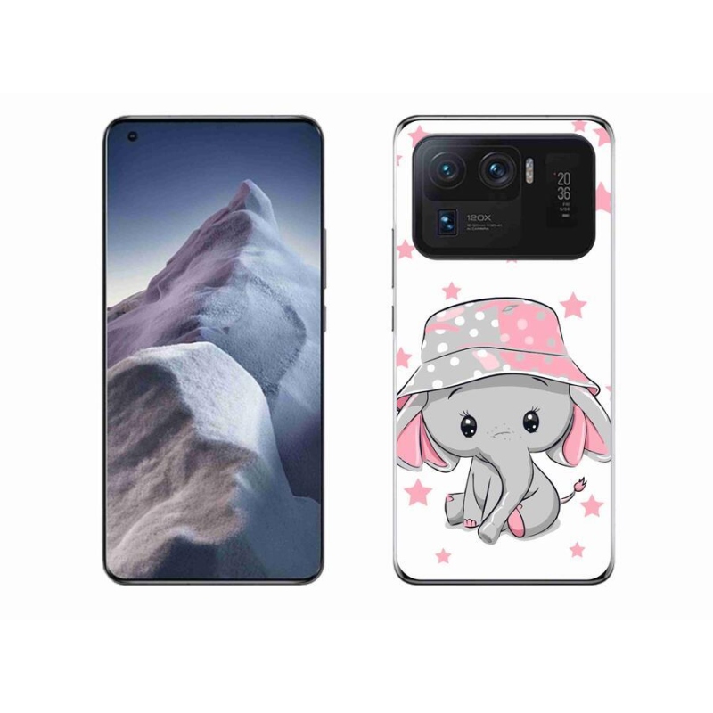 Gél borítás mmCase a Xiaomi Mi 11 Ultra készülékhez - rózsaszín elefánt
