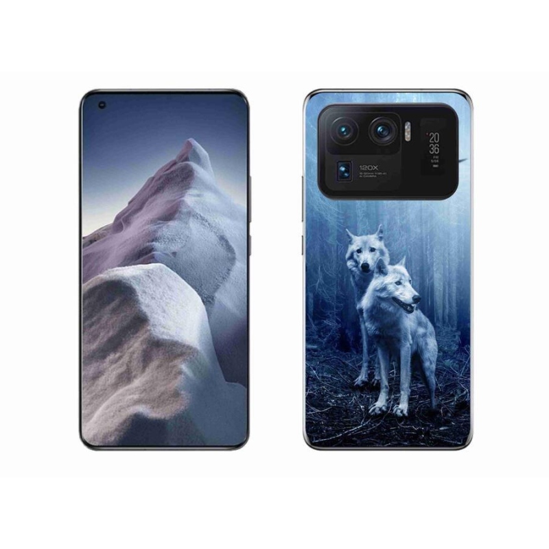 Gél borítás mmCase a Xiaomi Mi 11 Ultra számára - farkasok az erdőben