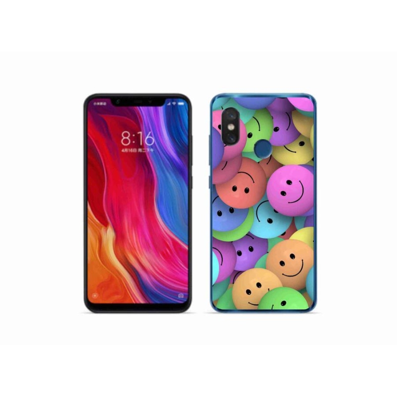 Gél borítás mmCase a Xiaomi Mi 8-hoz - színes smiley-k