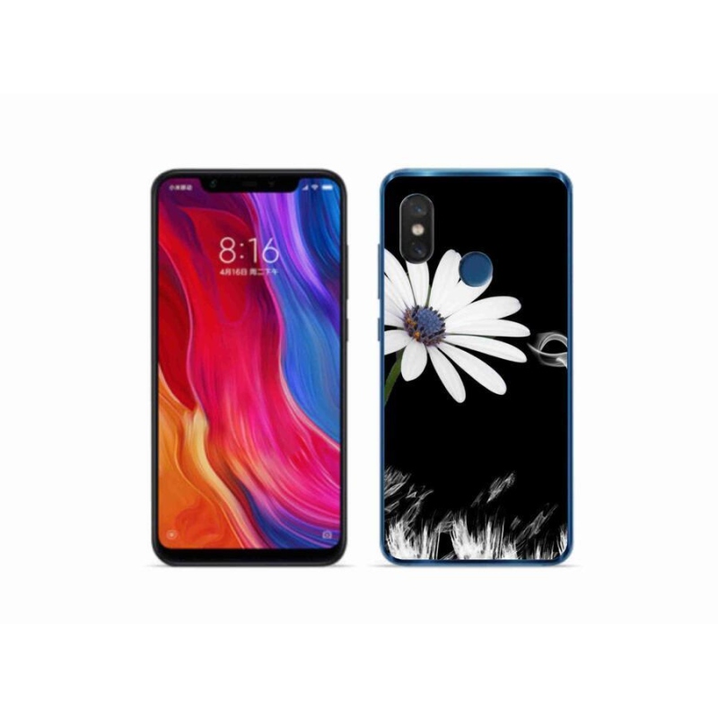 Gél borítás mmCase a Xiaomi Mi 8-hoz - fehér virág