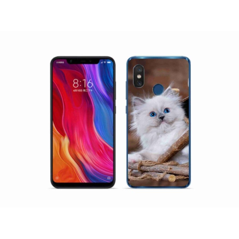 Gél borítás mmCase a Xiaomi Mi 8-hoz - fehér cica