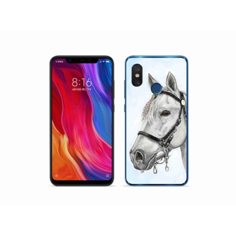 Gél borítás mmCase a Xiaomi Mi 8-hoz - fehér ló 1