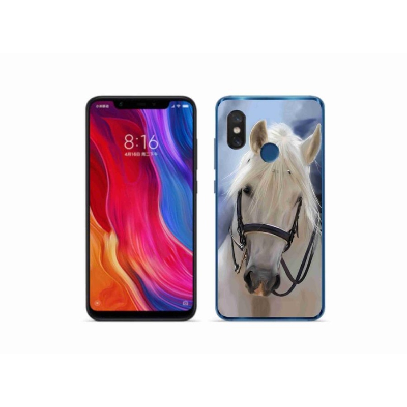 Gél borítás mmCase a Xiaomi Mi 8-hoz - fehér ló