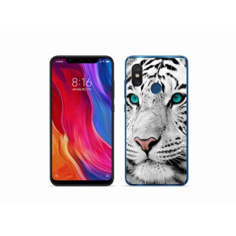 Gél borítás mmCase a Xiaomi Mi 8-hoz - fehér tigris