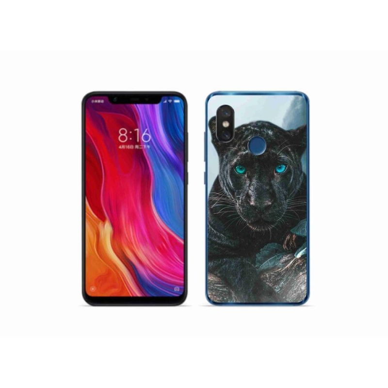 Gél borítás mmCase a Xiaomi Mi 8-hoz - fekete párduc
