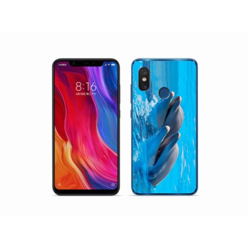 Gél borítás mmCase a Xiaomi Mi 8-hoz - delfinek