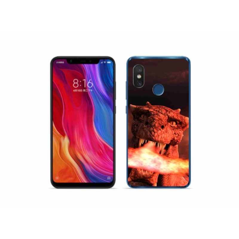 Zselés borítás mmCase a Xiaomi Mi 8-hoz - sárkány
