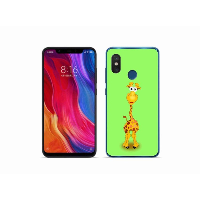 Gél borítás mmCase a Xiaomi Mi 8-hoz - rajzfilm zsiráf