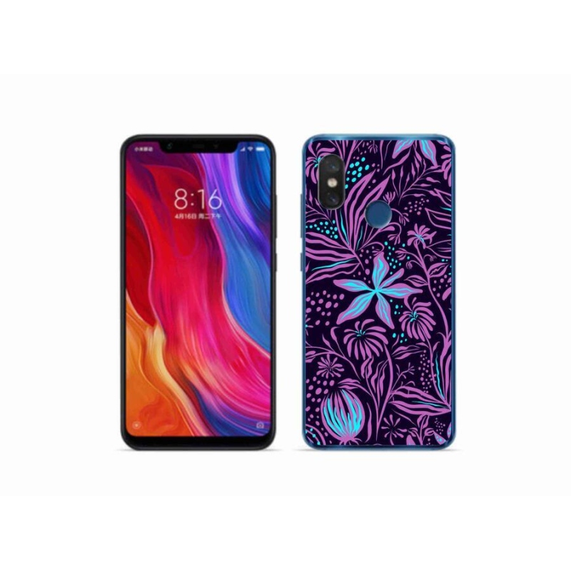 Gél borítás mmCase a Xiaomi Mi 8-hoz - virágok 2