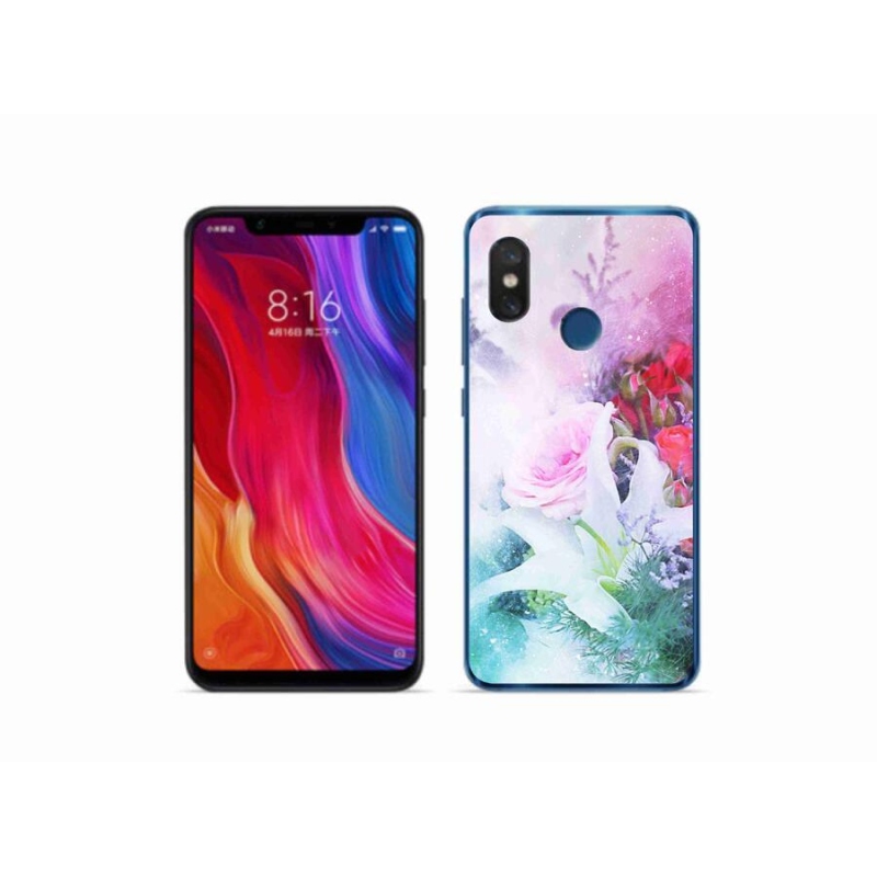 Gél borítás mmCase a Xiaomi Mi 8 - virágok 4