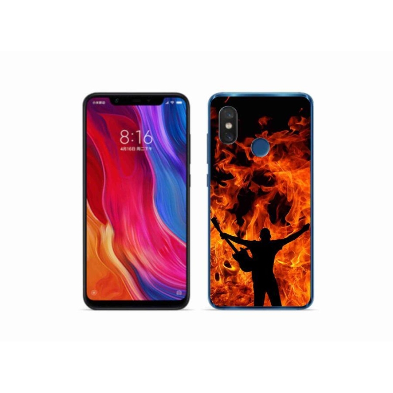 Gél borító mmCase a Xiaomi Mi 8-hoz - zenész és tűz