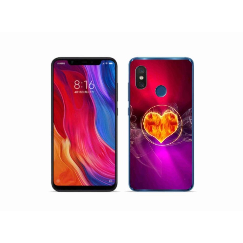 Gél borítás mmCase a Xiaomi Mi 8-hoz - tüzes szív