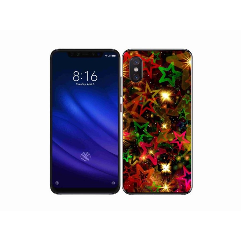 Gél borítás mmCase a Xiaomi Mi 8 Pro számára - színes csillagok