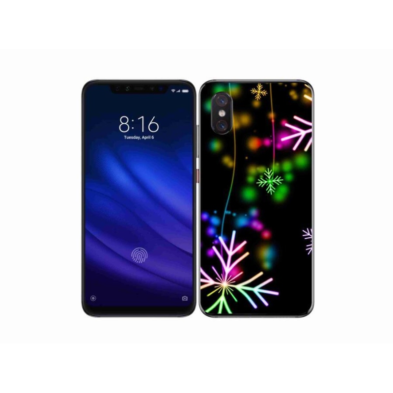 Gél borítás mmCase a Xiaomi Mi 8 Pro számára - színes pelyhekkel