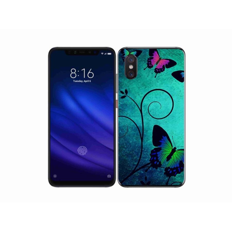 Gél borítás mmCase a Xiaomi Mi 8 Pro számára - színes pillangók