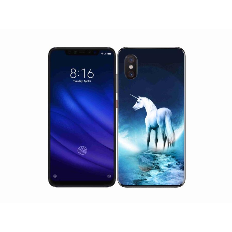 Gél borítás mmCase a Xiaomi Mi 8 Pro készülékhez - fehér egyszarvú