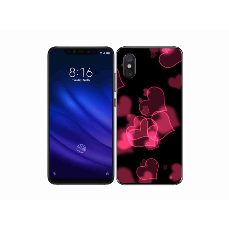 Gél borítás mmCase a Xiaomi Mi 8 Pro készülékhez - piros szívek