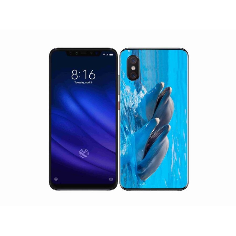 Gél borítás mmCase a Xiaomi Mi 8 Pro számára - delfinek