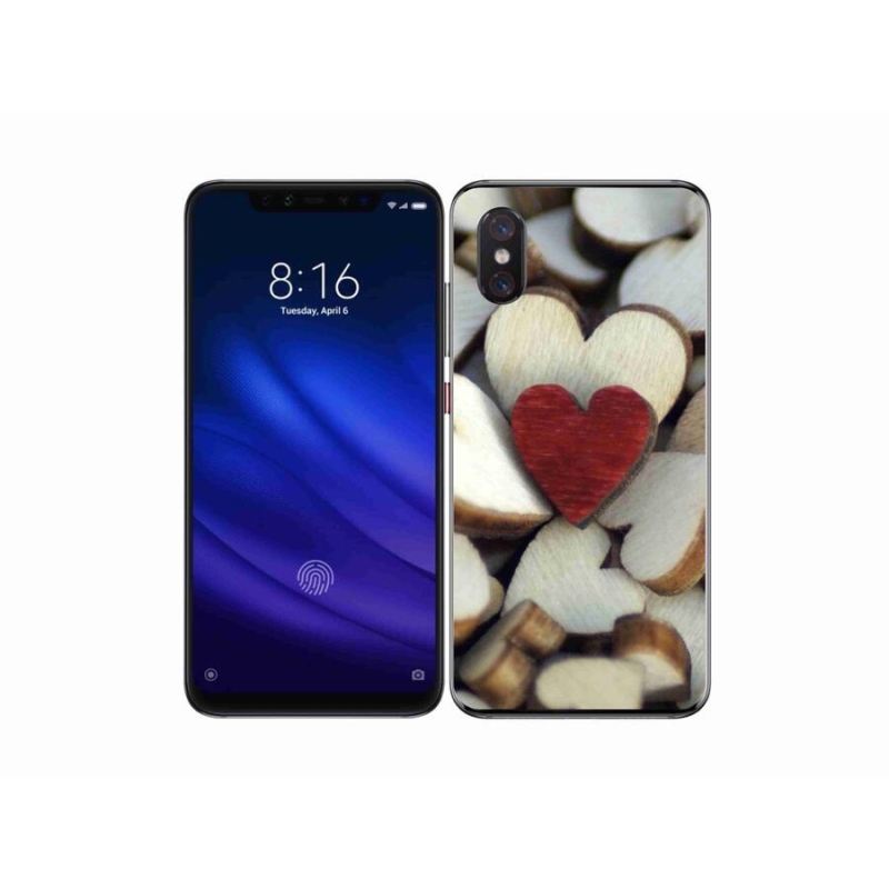 Gél borítás mmCase a Xiaomi Mi 8 Pro készülékhez - gravírozott piros szív