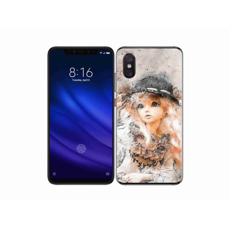 Gél borítás mmCase a Xiaomi Mi 8 Pro-hoz - lány kalapban