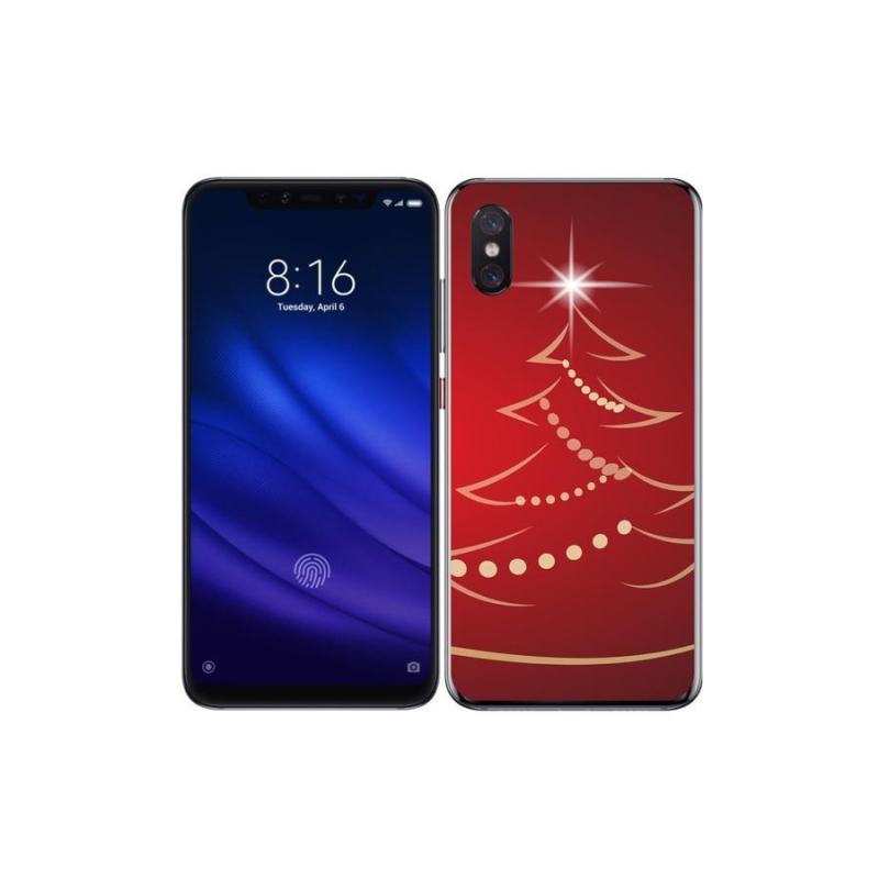 Gél borítás mmCase a Xiaomi Mi 8 Pro számára - karácsonyfa karikatúra