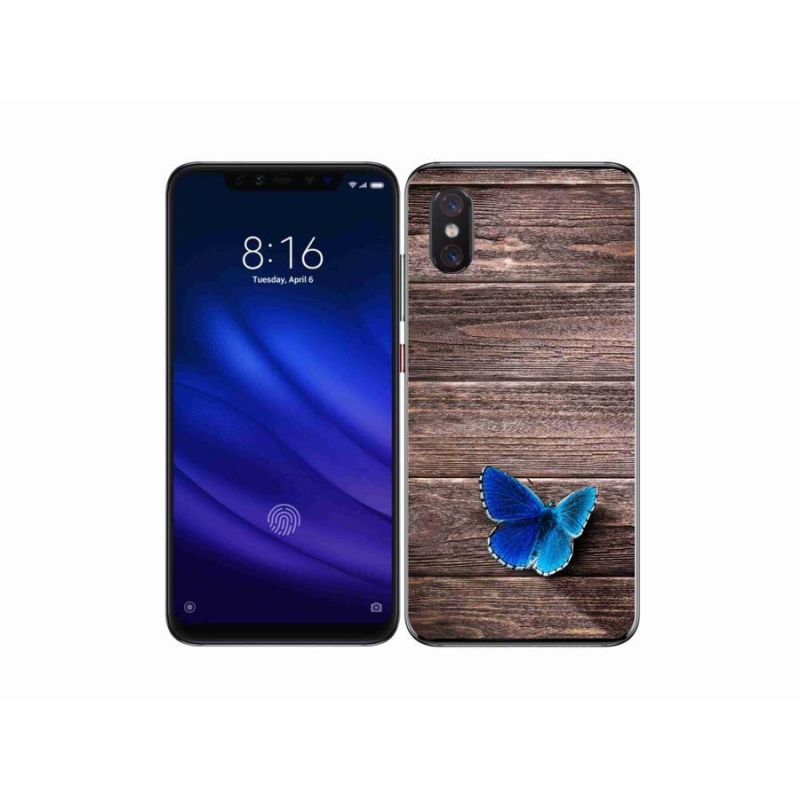 Gél borítás mmCase a Xiaomi Mi 8 Pro-hoz - kék pillangó 1