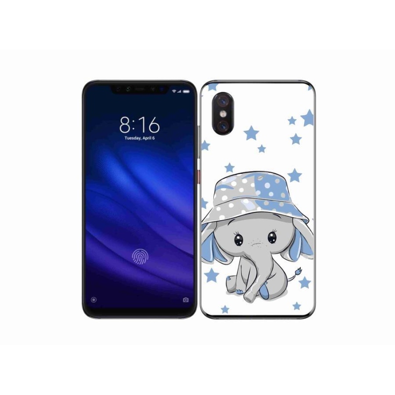 Gél borítás mmCase a Xiaomi Mi 8 Pro készülékhez - kék elefánt