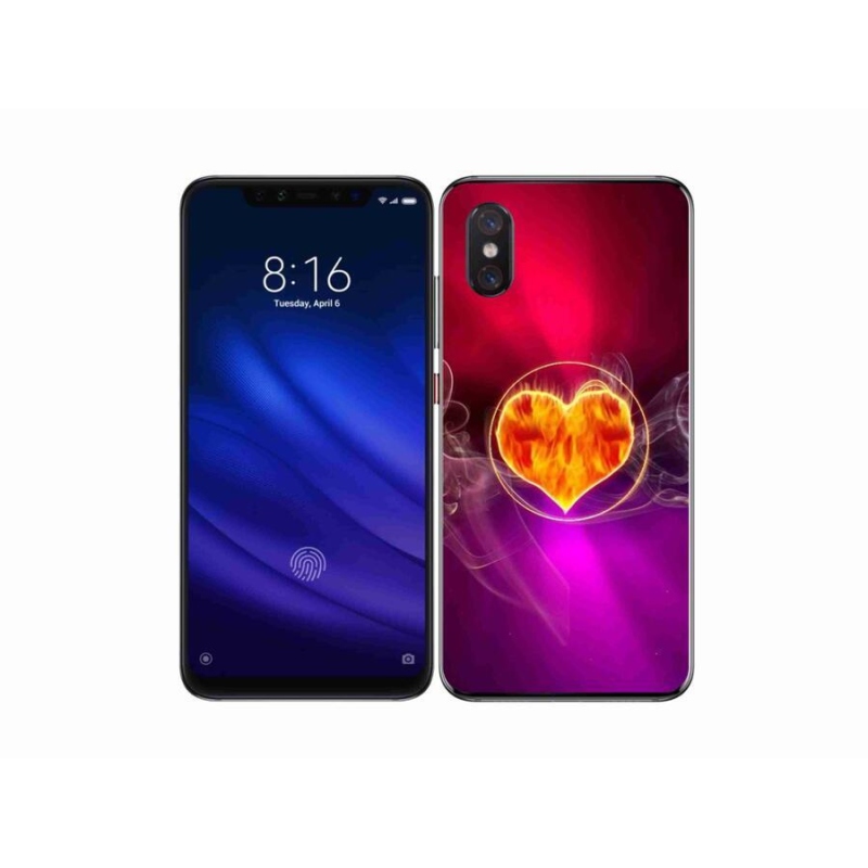 Gél borítás mmCase a Xiaomi Mi 8 Pro számára - tüzes szív