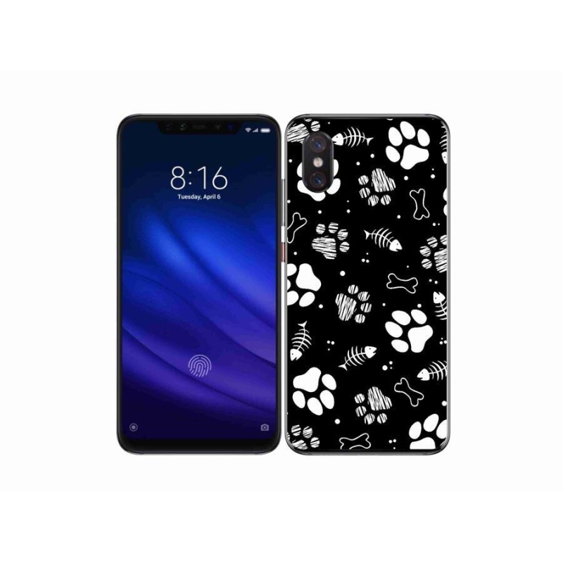 Gél borítás mmCase a Xiaomi Mi 8 Pro számára - kutyamancsok