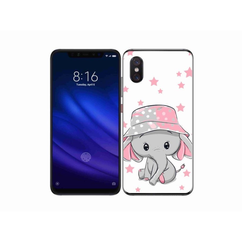 Gél borítás mmCase a Xiaomi Mi 8 Pro készülékhez - rózsaszín elefánt