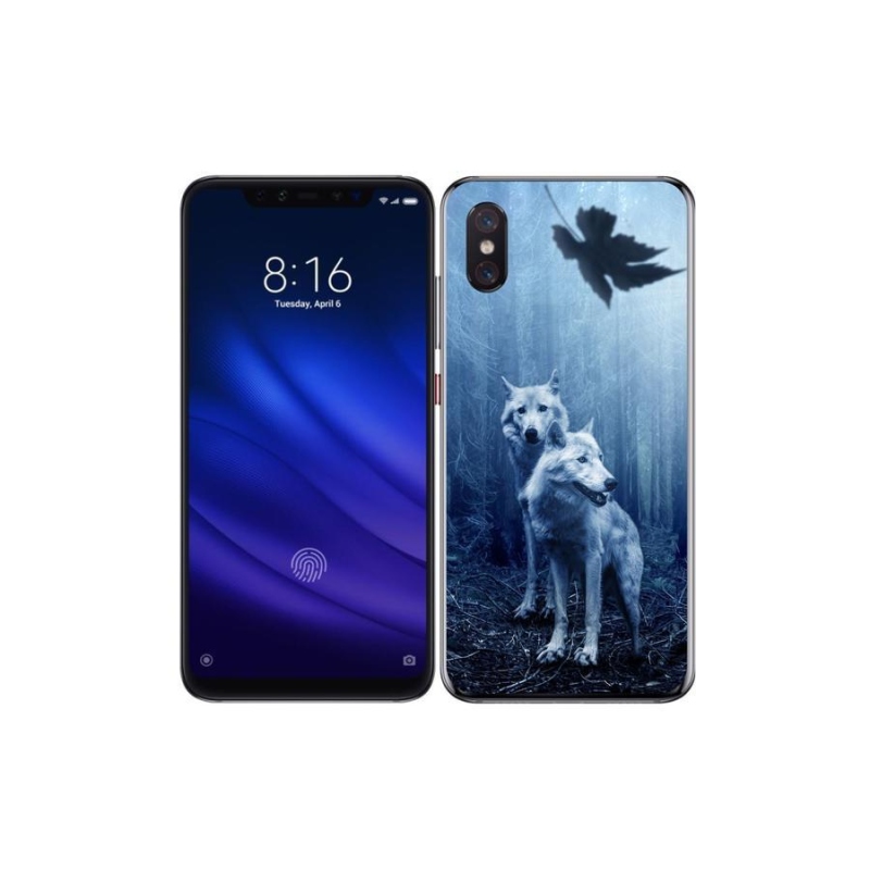 Gél borítás mmCase a Xiaomi Mi 8 Pro számára - farkasok az erdőben
