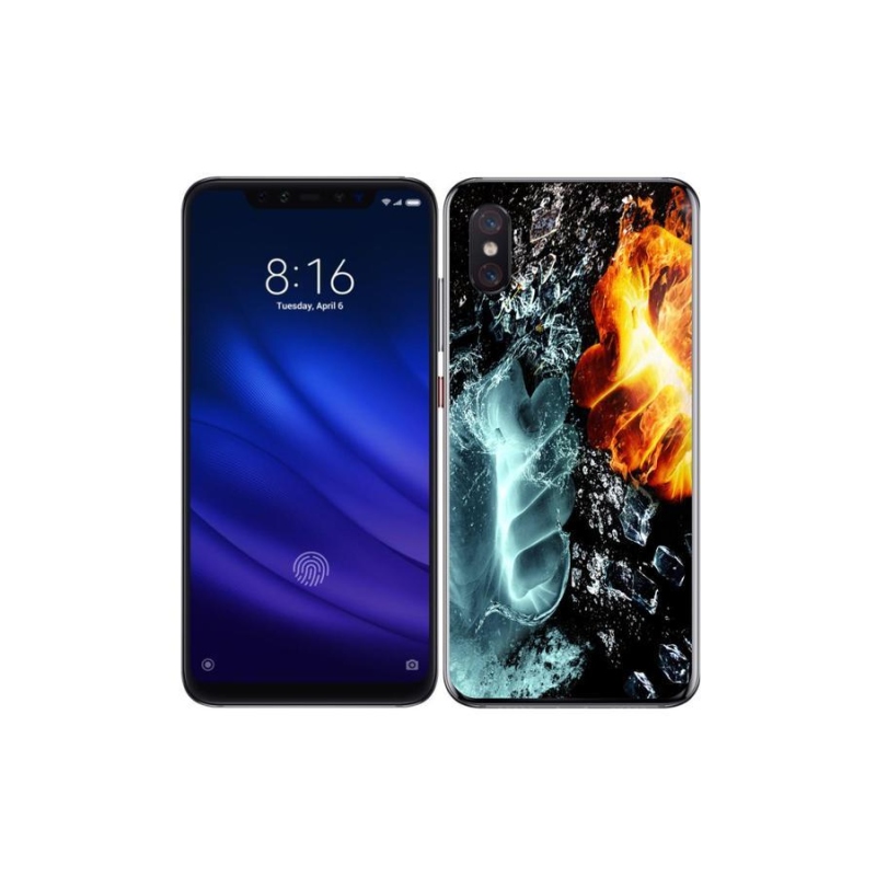 Gél borítás mmCase a Xiaomi Mi 8 Pro számára - víz és tűz