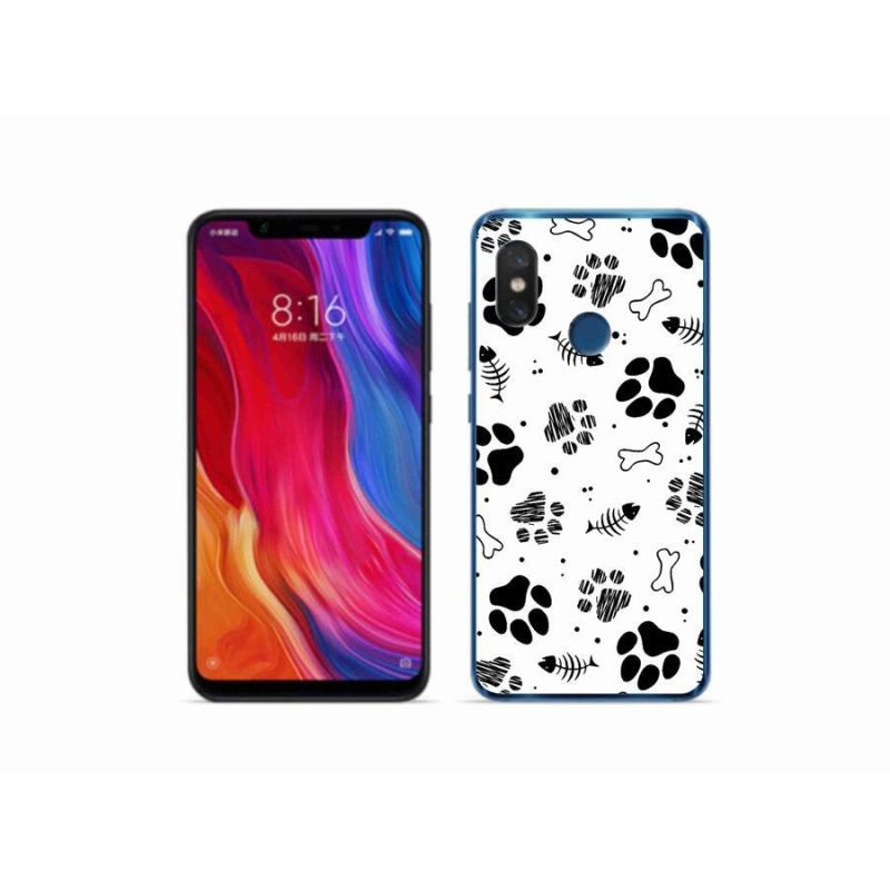 Gél borítás mmCase a Xiaomi Mi 8-hoz - kutyamancsok 1