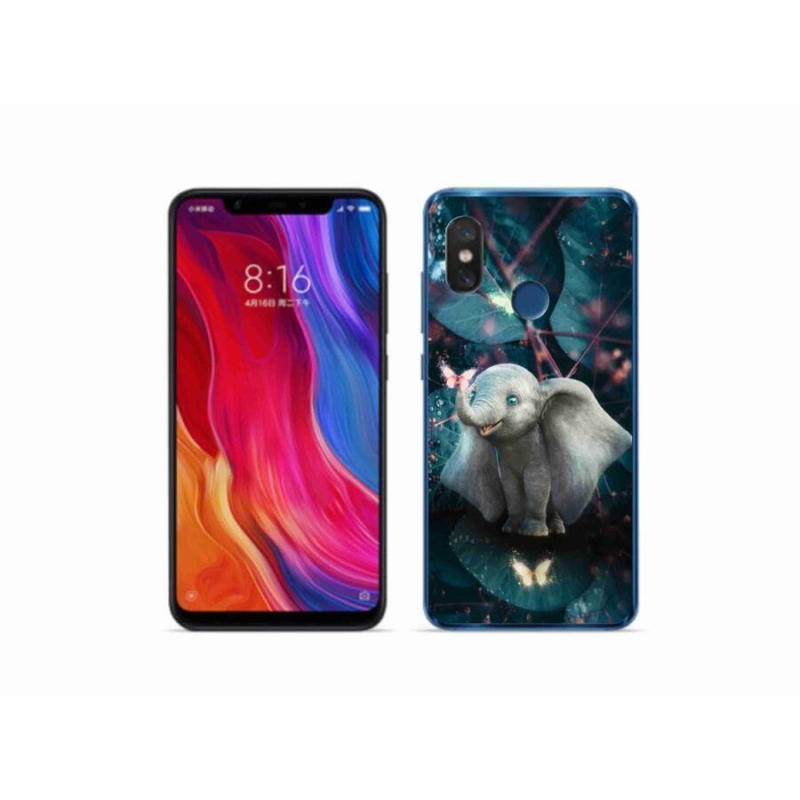 Gél borítás mmCase a Xiaomi Mi 8-hoz - aranyos elefánt