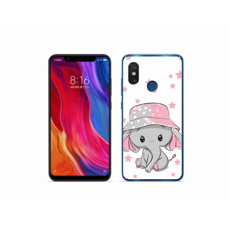 Gél borítás mmCase a Xiaomi Mi 8-hoz - rózsaszín elefánt
