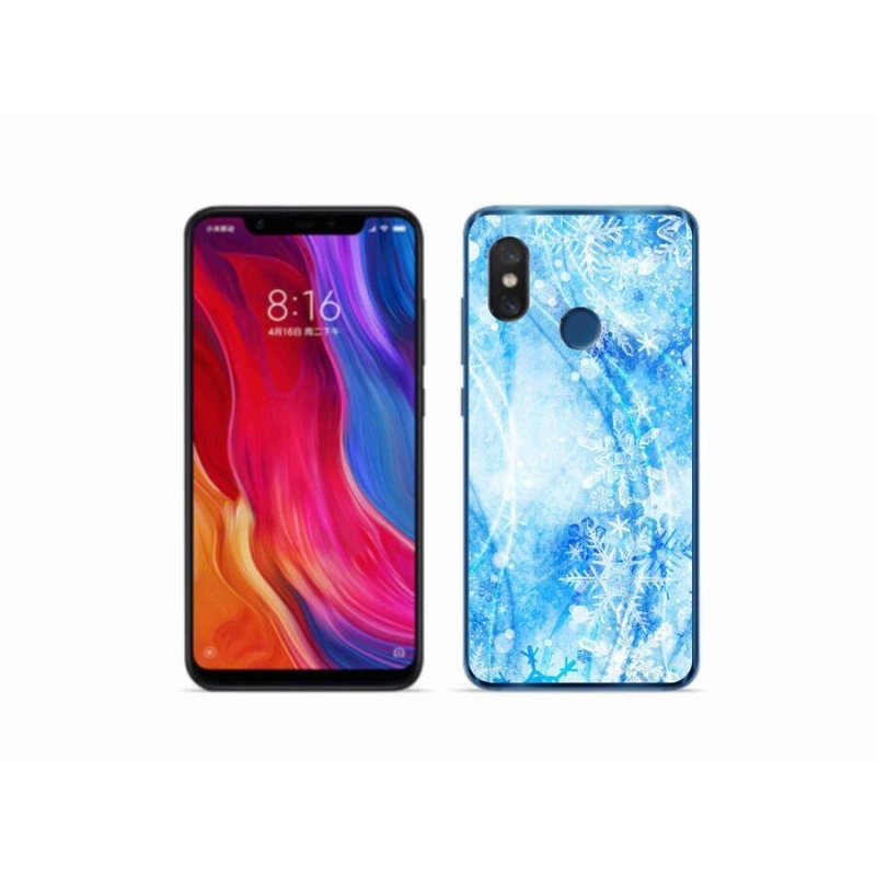 Gél borítás mmCase a Xiaomi Mi 8-hoz - hópelyhek