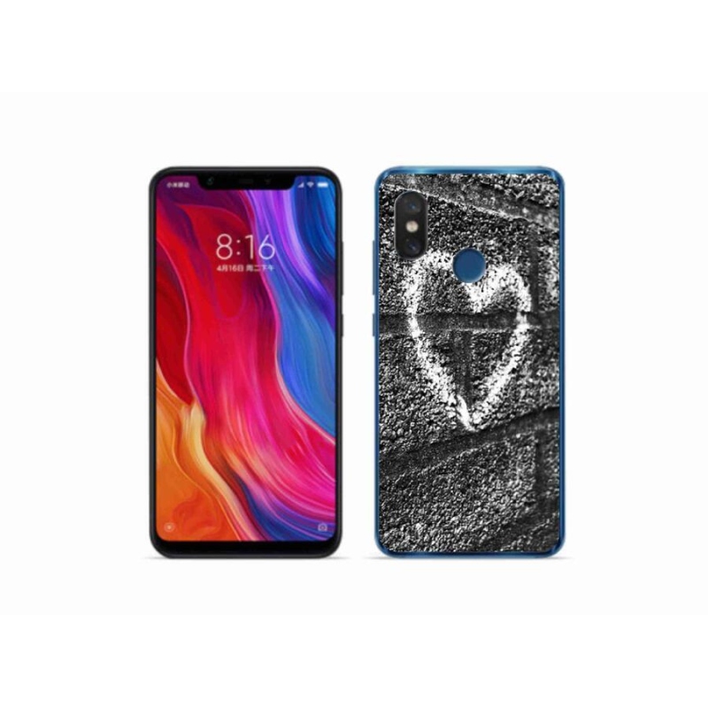 Gél borítás mmCase a Xiaomi Mi 8-hoz - szív a falon