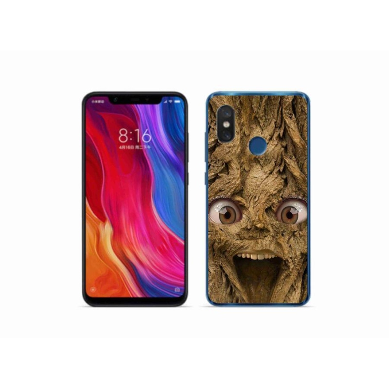 Gél borítás mmCase a Xiaomi Mi 8-hoz - vidám fa szemekkel
