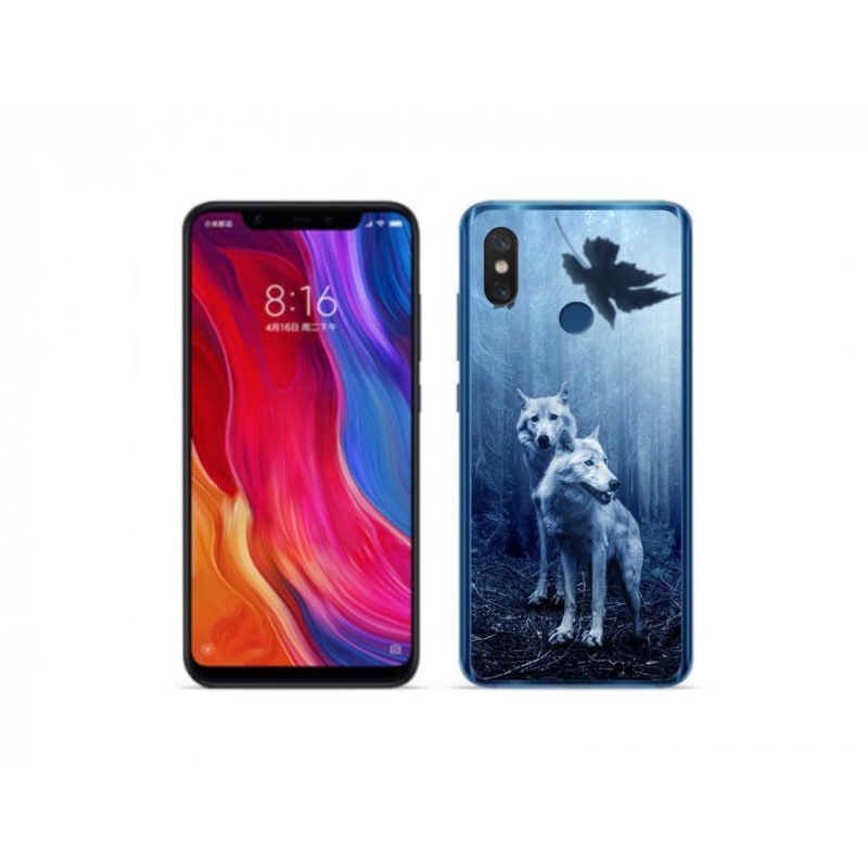 Gél borítás mmCase a Xiaomi Mi 8-hoz - farkasok az erdőben