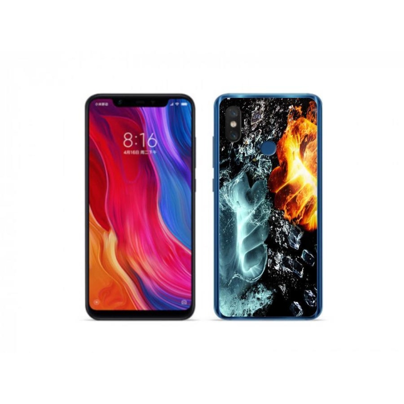 Gél borítás mmCase a Xiaomi Mi 8-hoz - víz és tűz